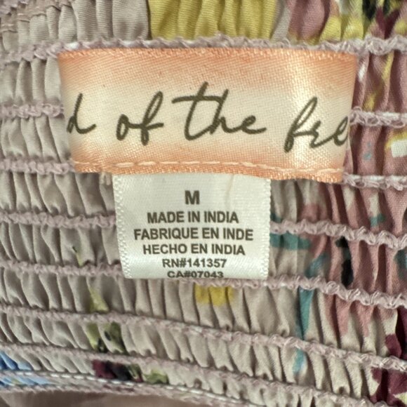 band of The Free Maxi Dress Bustier Smocked Back Mauve Blush pink Size M fairy - Picture 13 of 13